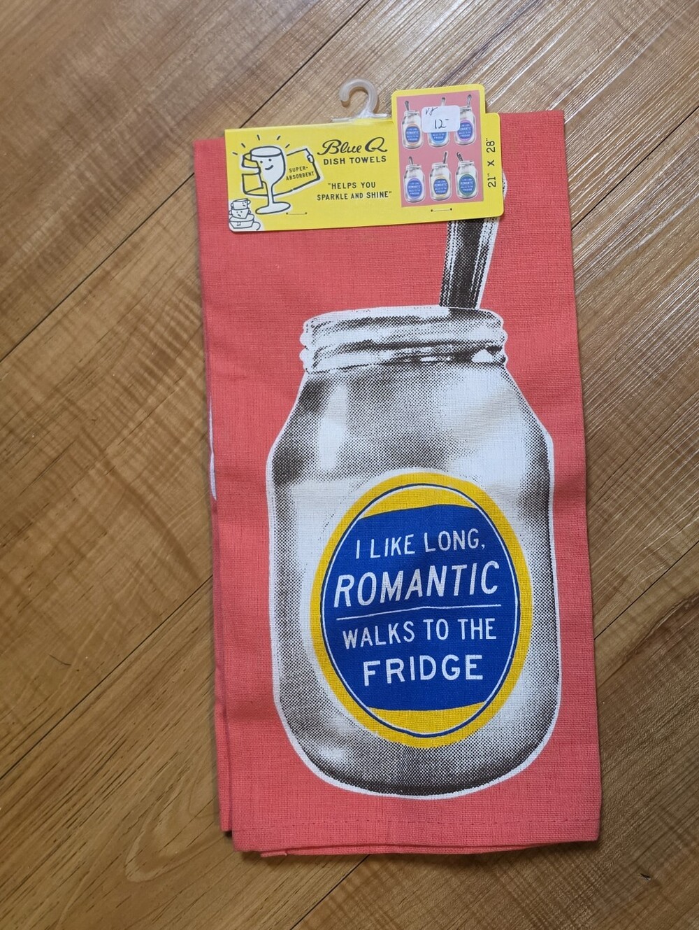 New Blue Q Dish Towel Long Romantic Walks Pink